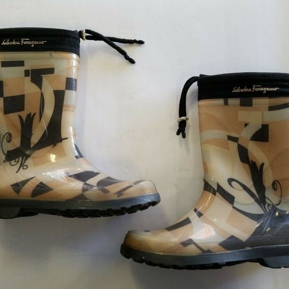 Salvatore Ferragamo Shoes - Salvatore Ferragamo Womens Shoes Rain Boots Size 5